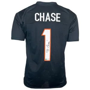 Ja'Marr Chase Signed Cincinnati Black Football Jersey (Beckett)