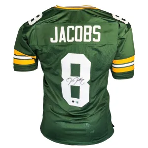 Josh Jacobs Signed Green Bay Green Football Jersey (Beckett)