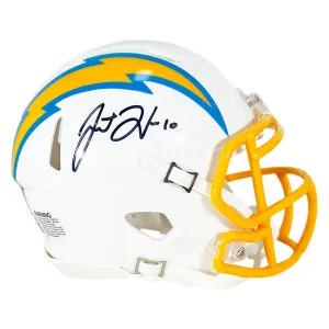 Justin Herbert Signed Los Angeles Chargers Speed Mini Football Helmet (Beckett)