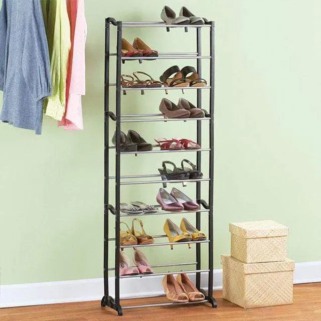 10 Tier Plastic Shoe Rack 10-Tiershoerack