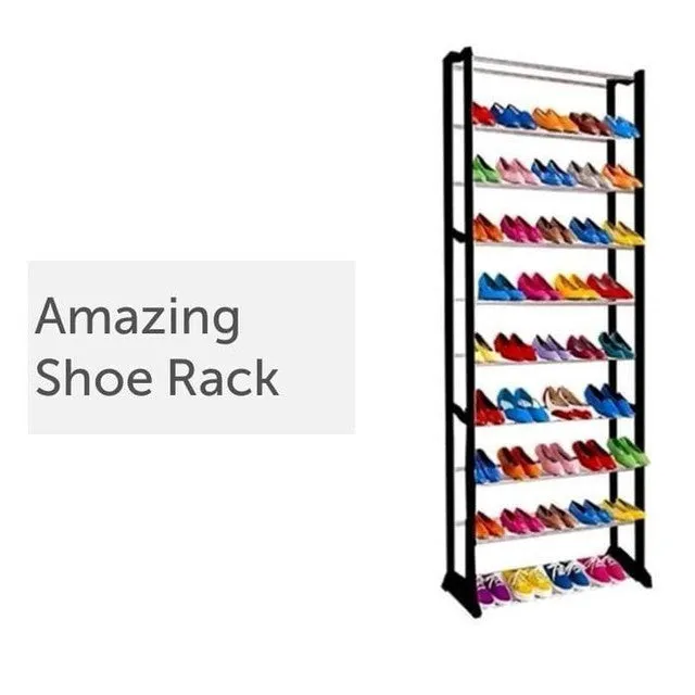 10 Tier Plastic Shoe Rack 10-Tiershoerack