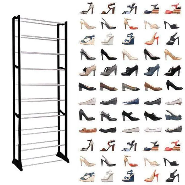 10 Tier Plastic Shoe Rack 10-Tiershoerack