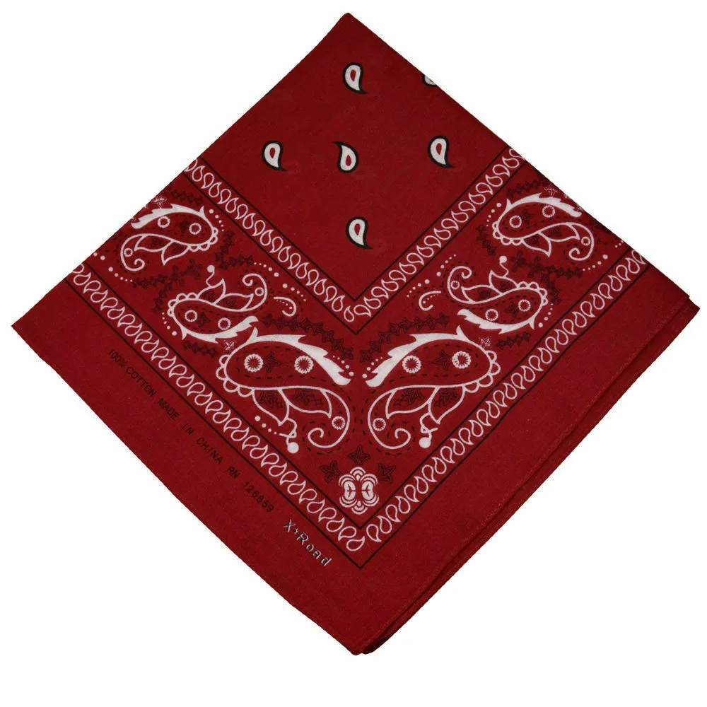 10 x Bandana Paisley Head Wrap 100% Cotton Neck Scarf