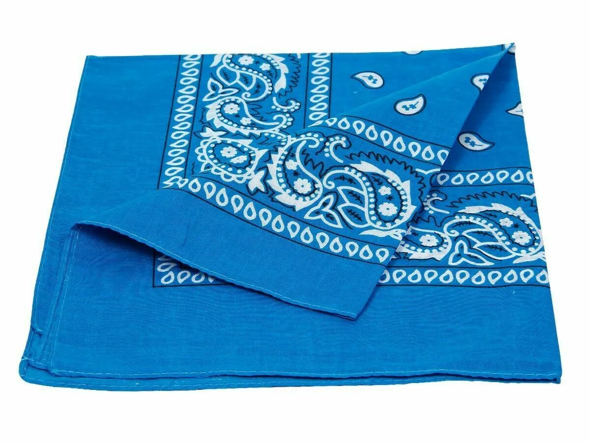 10 x Bandana Paisley Head Wrap 100% Cotton Neck Scarf