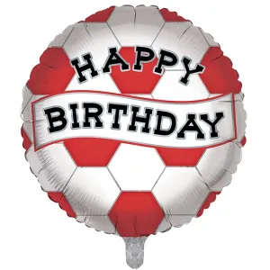 18" Liverpool Happy Birthday Football Foil Balloon