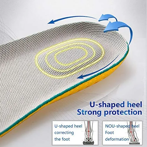 3 Pairs Elastic Shock Absorbing Shoe Insoles Breathable Honeycomb Sneaker Inserts Sports Shoe Insole Replacement Insoles for Men and Women 3 Pairs UK7-11