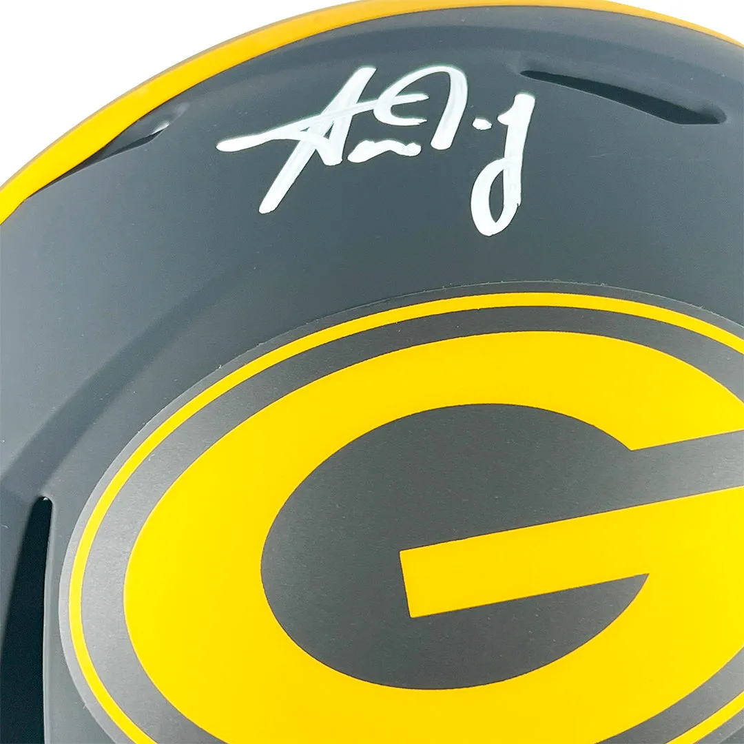 Aaron Jones Signed Green Bay Packers Eclipse Speed Full-Size Replica Football Helmet (Beckett)