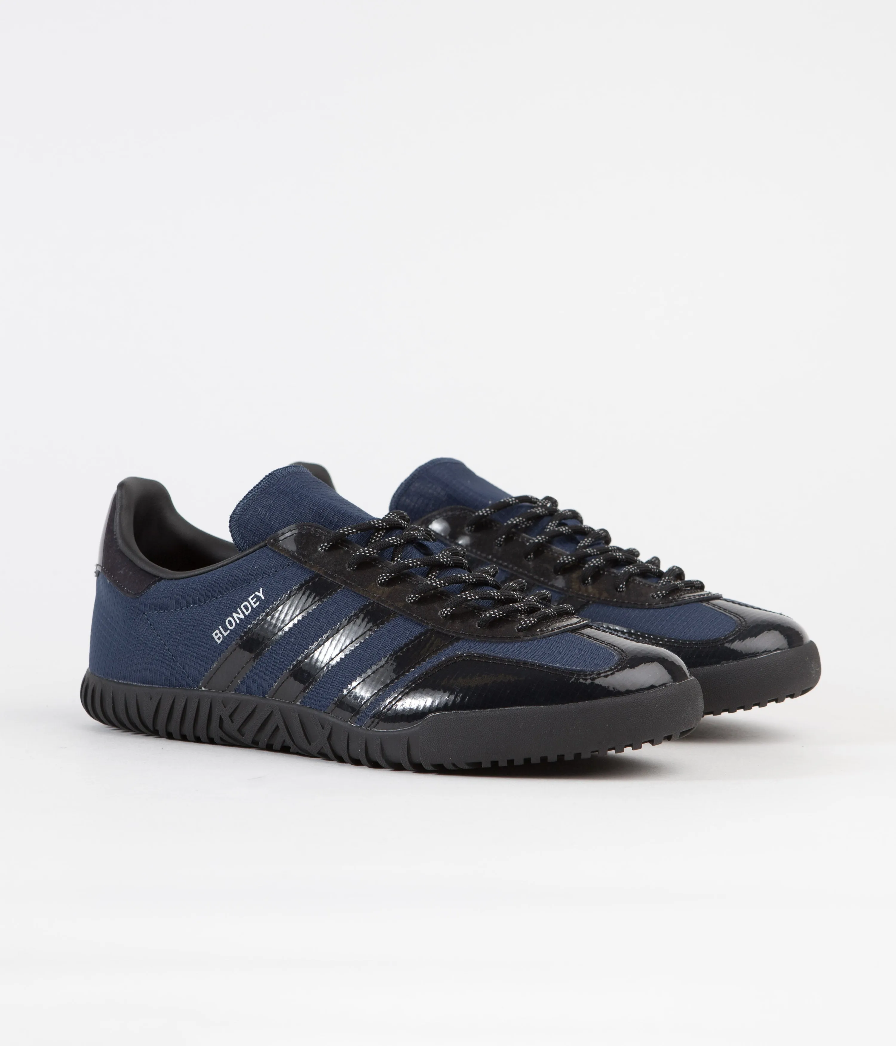 Adidas Blondey Gazelle Shoes - Mineral Blue / Core Black / Metallic Silver