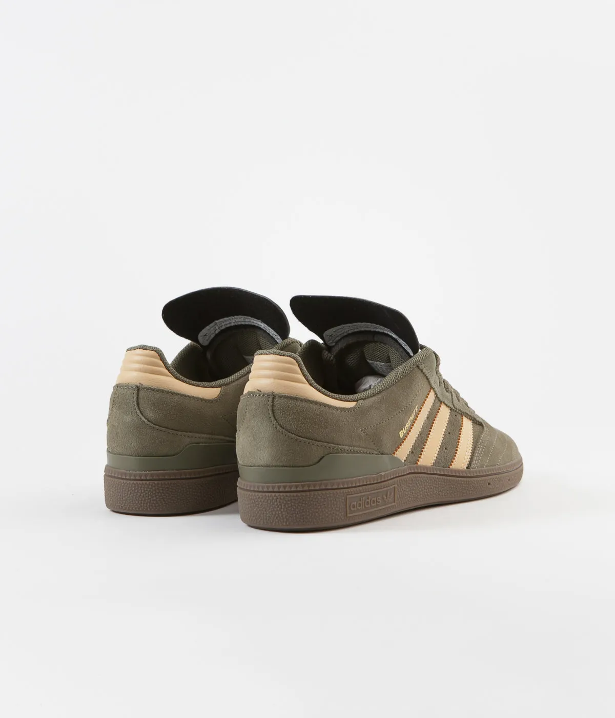 Adidas Busenitz Shoes - Raw Khaki / Glow Orange / White