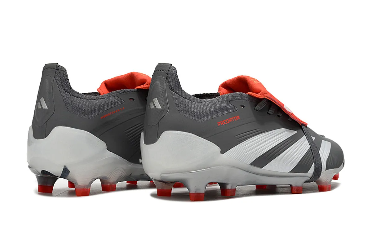 Adidas Predator Elite Shoes - Gray | Red | White - FREE SHIPPING WORLDWIDE