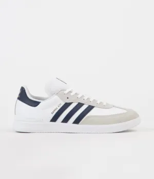 Adidas Samba ADV Shoes - White / Collegiate Navy / Gold Metallic