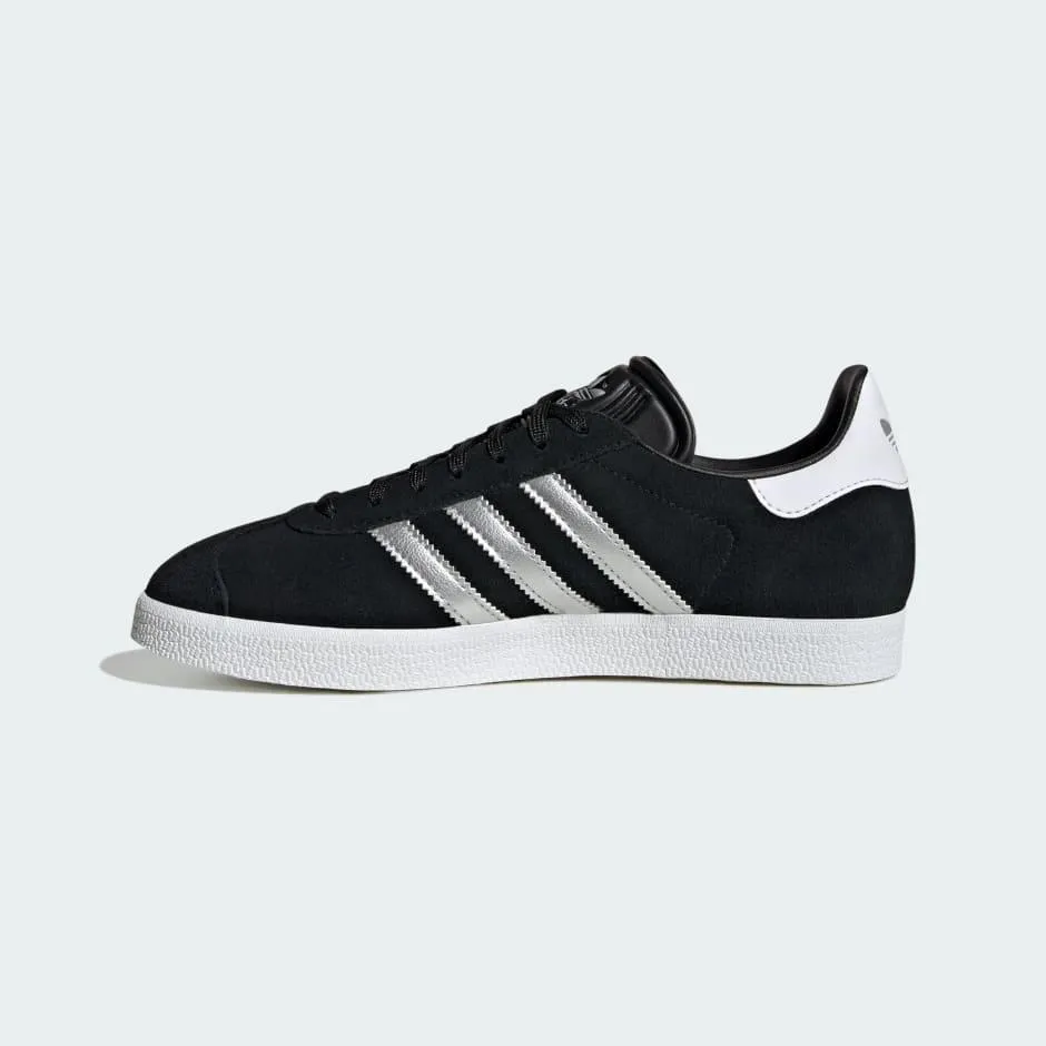 Adidas Women's Gazelle Shoes -  Core Black / Silver Metallic