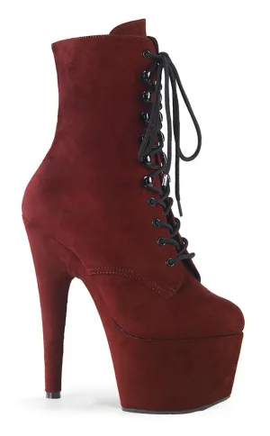 ADORE-1020FS Burgundy Suede Ankle Boots