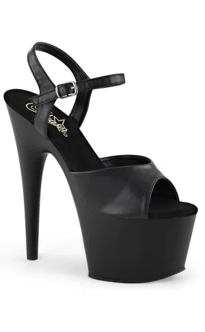 ADORE-709 Black Vegan Leather Heels