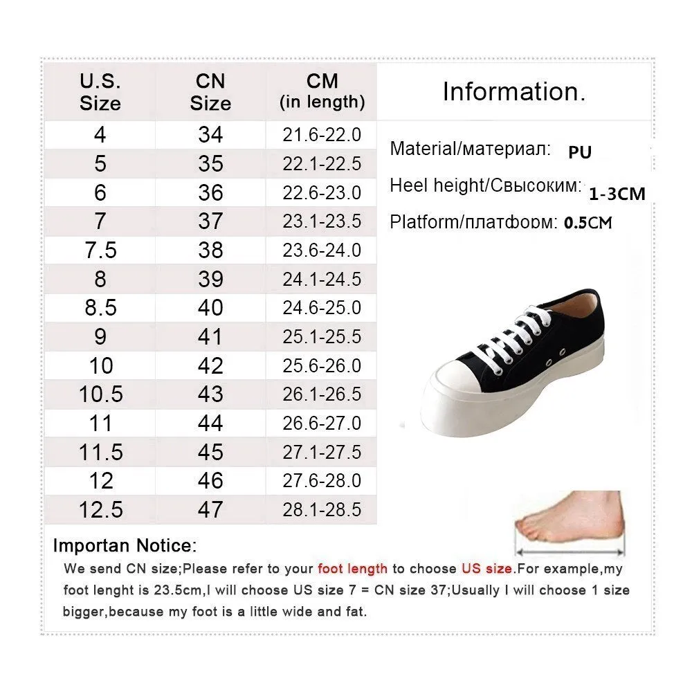 Advbridge Fashion Round Toe Thick Bottom Casual White Shoes Women Lace-up Sneakers Women Leather Flat Canvas Shoes Women Zapatos de mujer