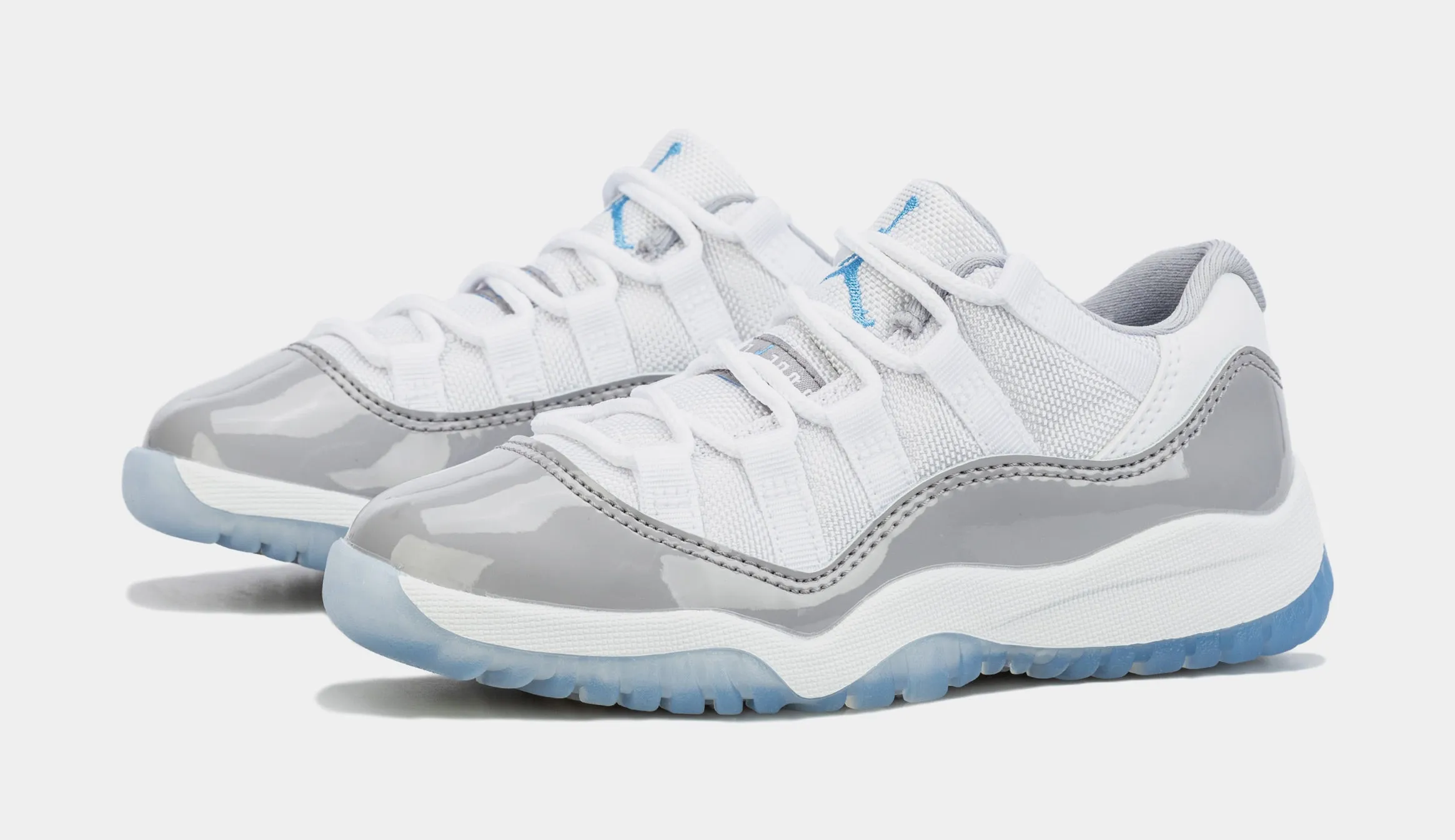 Air Jordan 11 Retro Cement Grey Preschool Lifestyle Shoes (Grey/Blue)