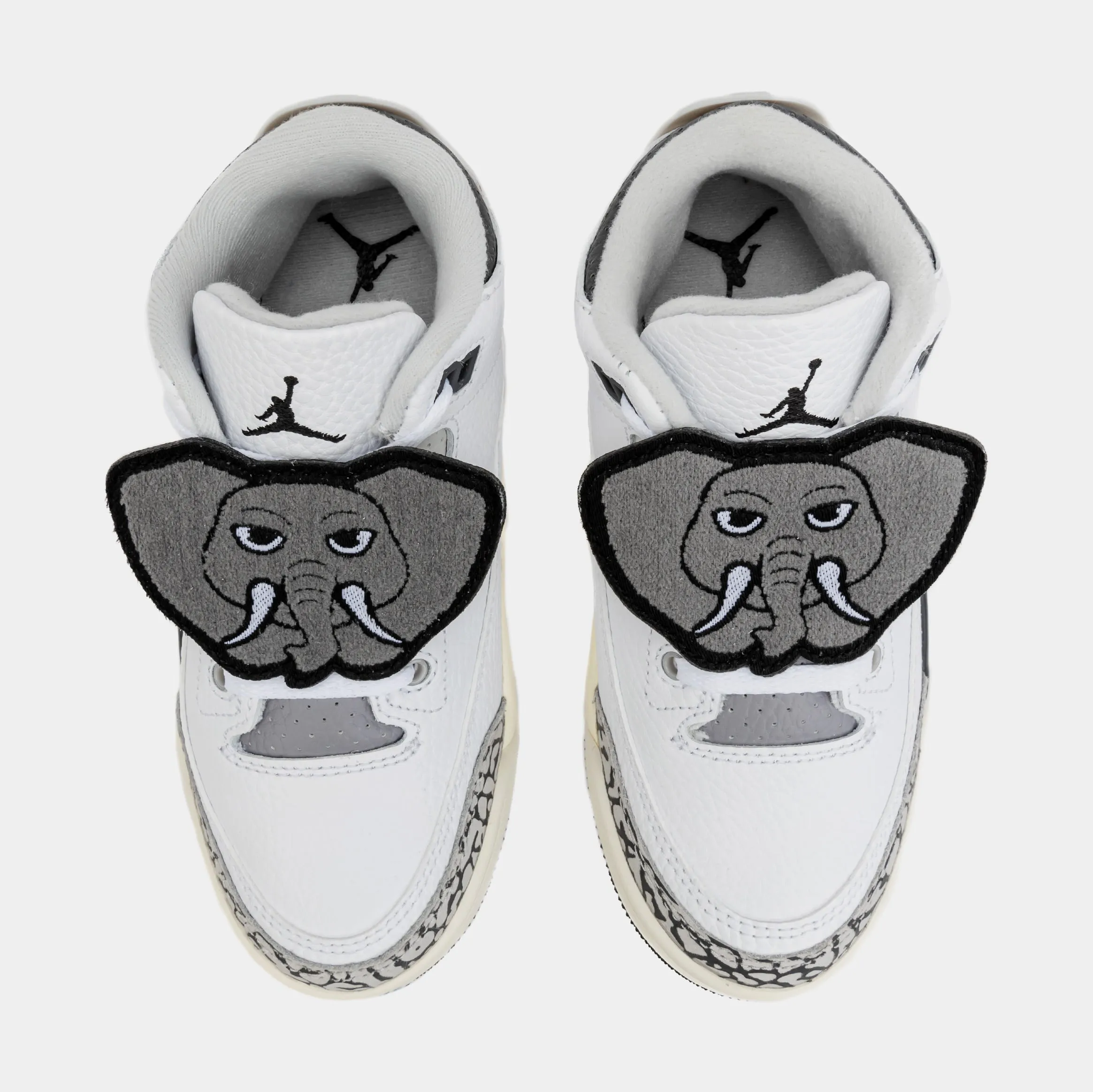 Air Jordan 3 Retro Hide N’ Sneak Preschool Lifestyle Shoes (White/Black)