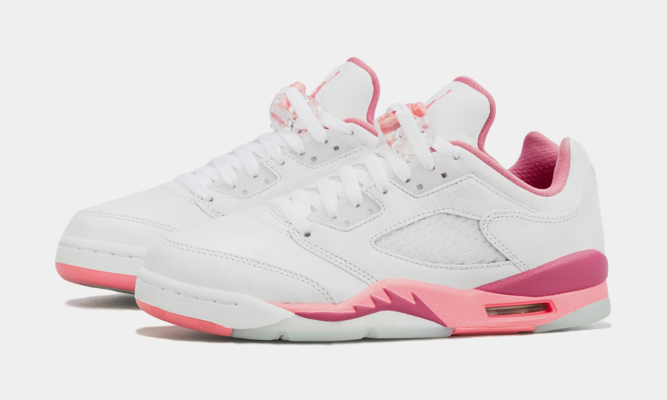 Air Jordan 5  Retro Low Desert Berry Grade School Lifestyle Shoes (White/Pink)