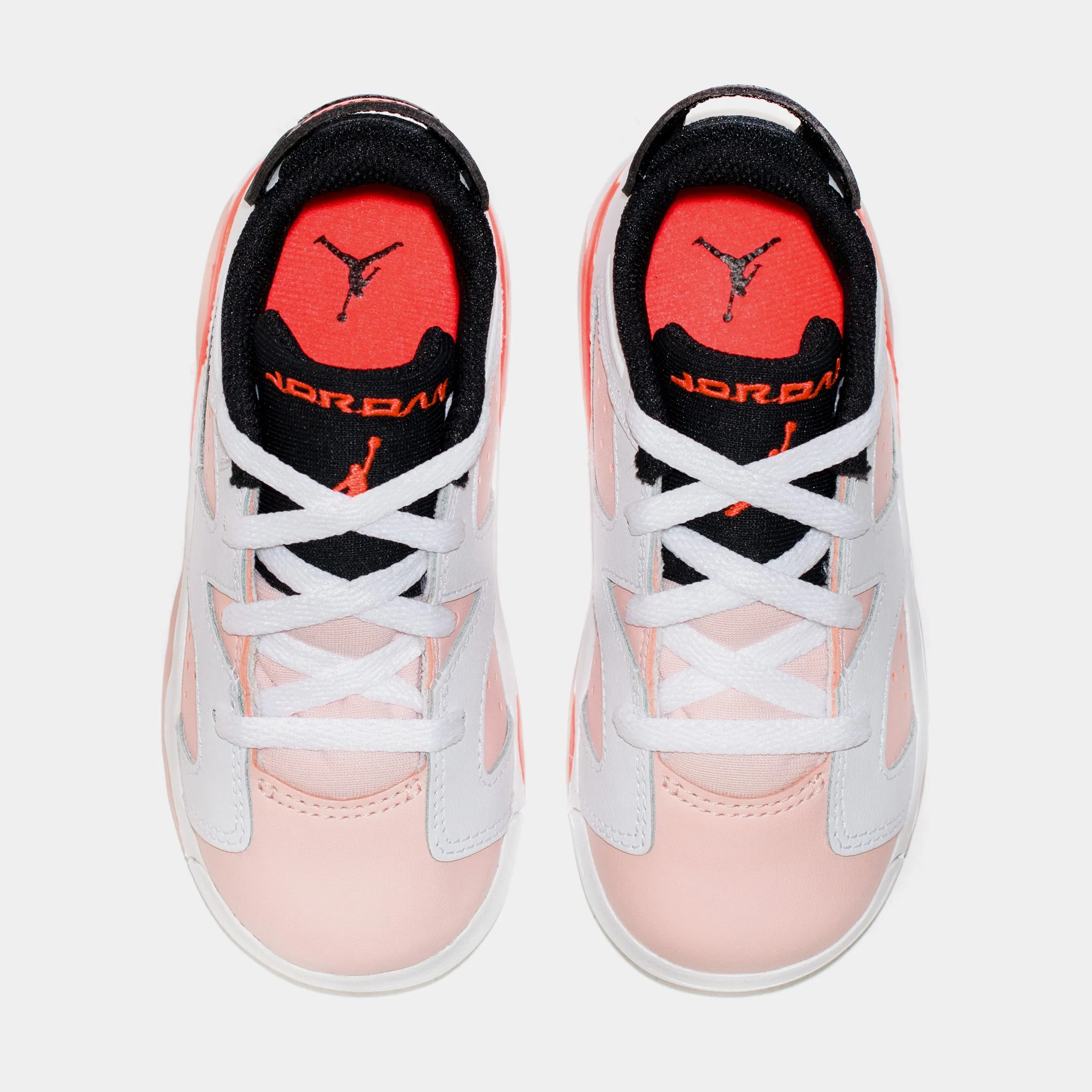 Air Jordan 6 Low Atmosphere Infant Toddler Lifestyle Shoes (White/Pink)