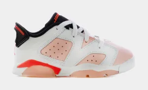 Air Jordan 6 Low Atmosphere Infant Toddler Lifestyle Shoes (White/Pink)