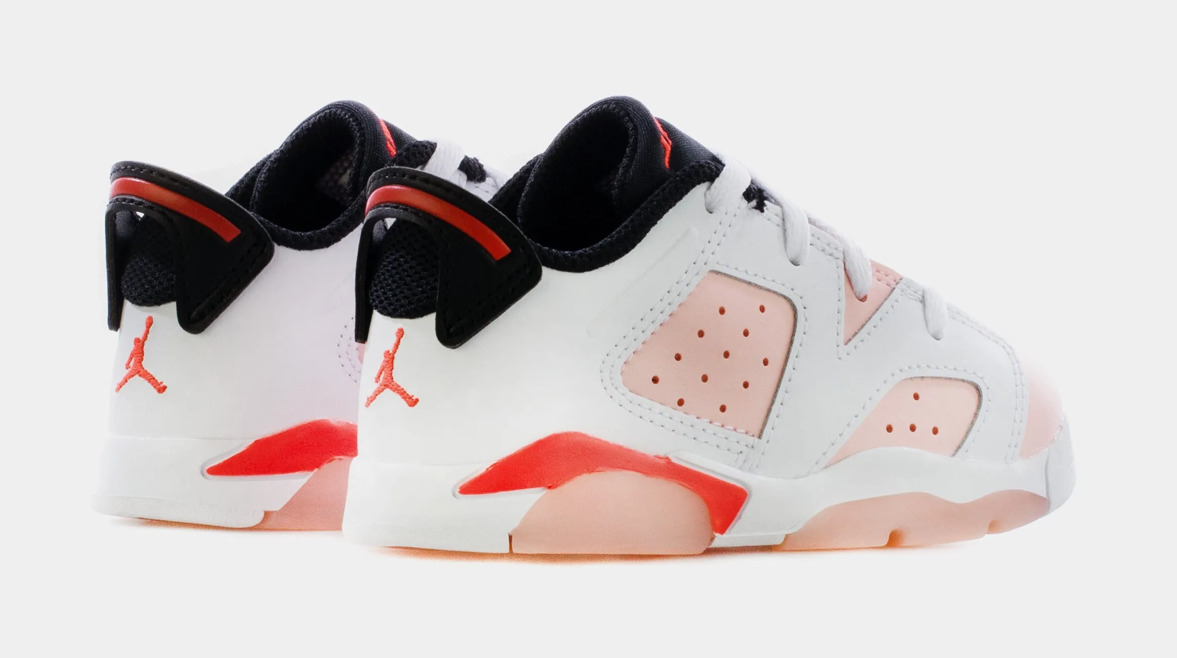 Air Jordan 6 Low Atmosphere Infant Toddler Lifestyle Shoes (White/Pink)