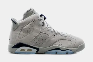 Air Jordan 6 Retro Georgetown Grade School Lifestyle Shoes (Grey/Blue) Free Shipping