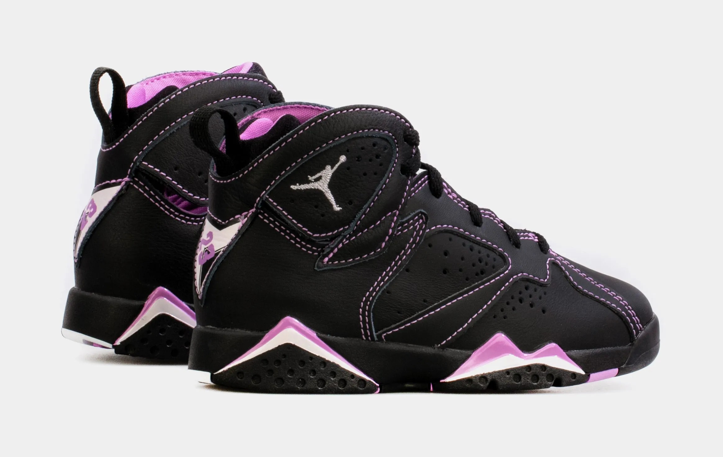 Air Jordan 7 Retro Barely Grape Preschool Lifestyle Shoes (Purple/Black)