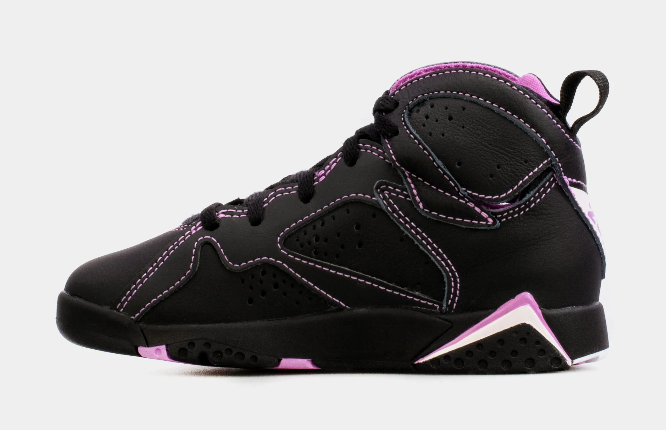 Air Jordan 7 Retro Barely Grape Preschool Lifestyle Shoes (Purple/Black)