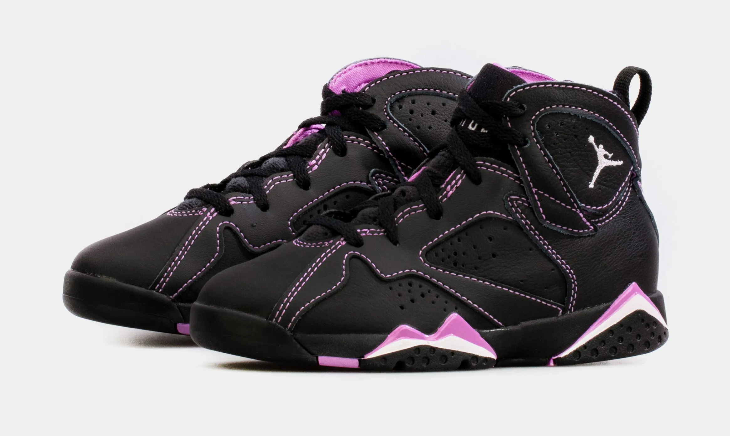 Air Jordan 7 Retro Barely Grape Preschool Lifestyle Shoes (Purple/Black)