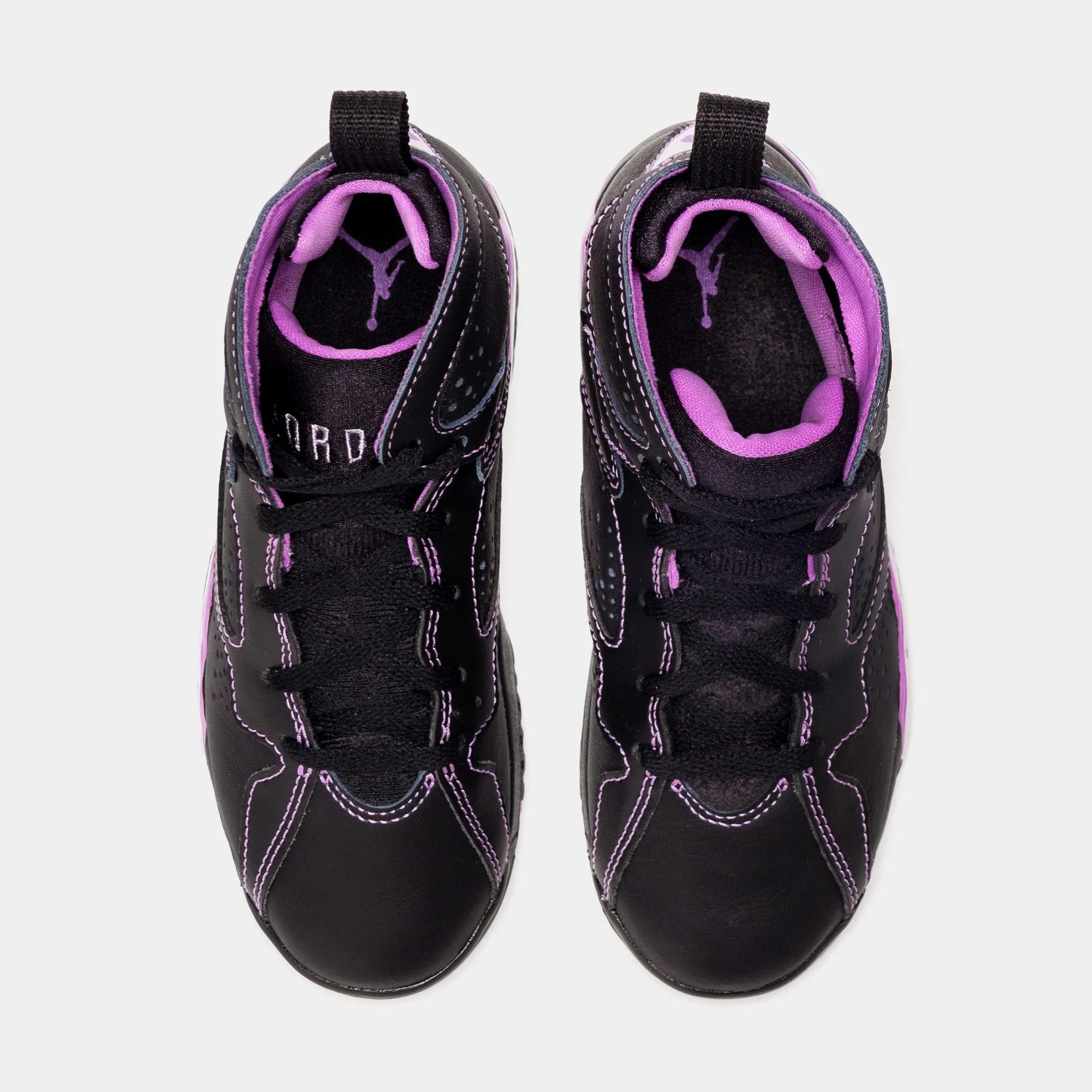 Air Jordan 7 Retro Barely Grape Preschool Lifestyle Shoes (Purple/Black)