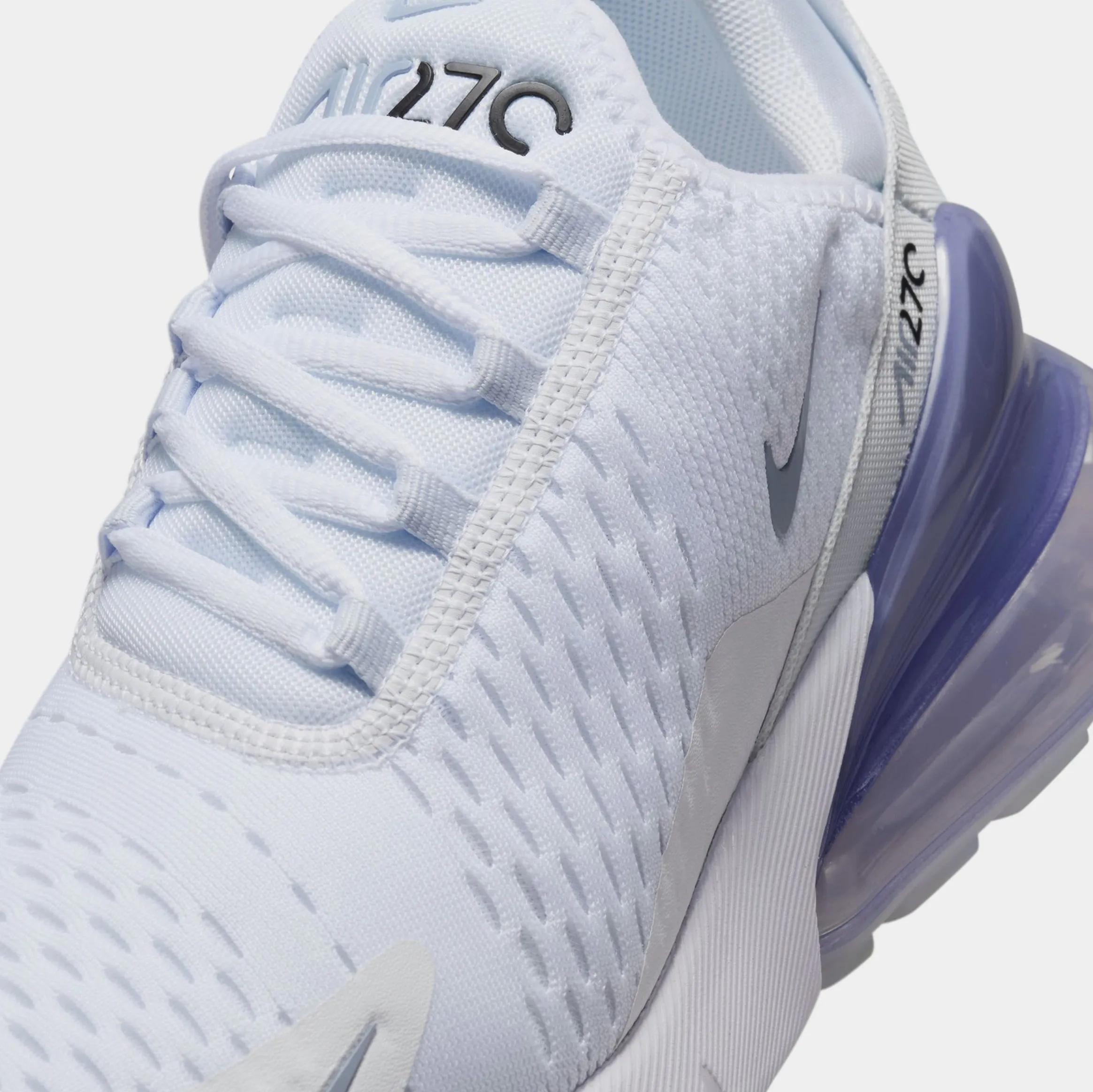 Air Max 270 Womens Lifestyle Shoes (White/Football Grey/White/Blue Whisper)