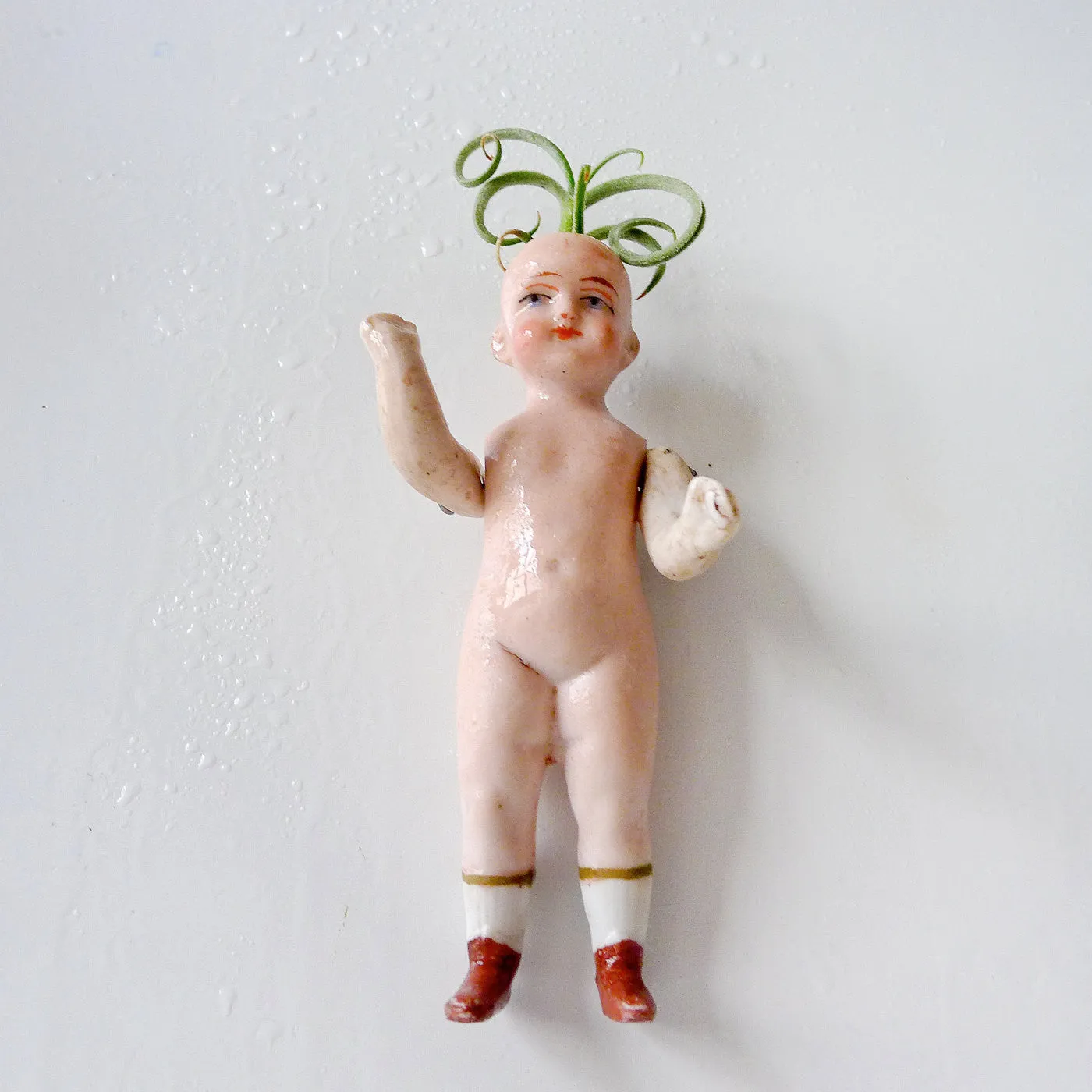 Air Plant Boy Authentic Antique German Bisque Doll Magnet