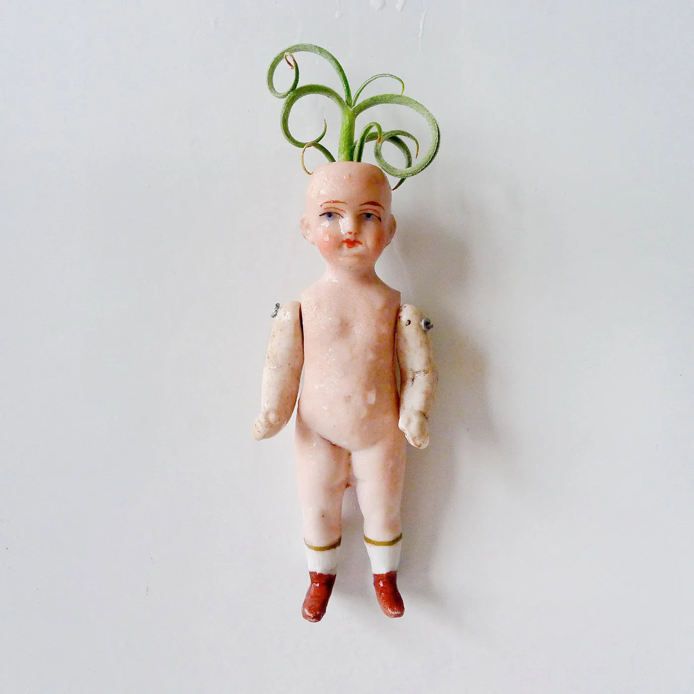 Air Plant Boy Authentic Antique German Bisque Doll Magnet