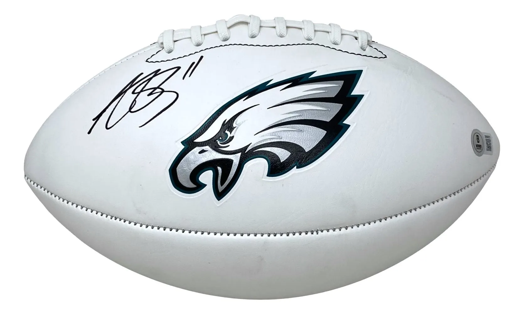 AJ Brown Signed Philadelphia Eagles Logo Football BAS