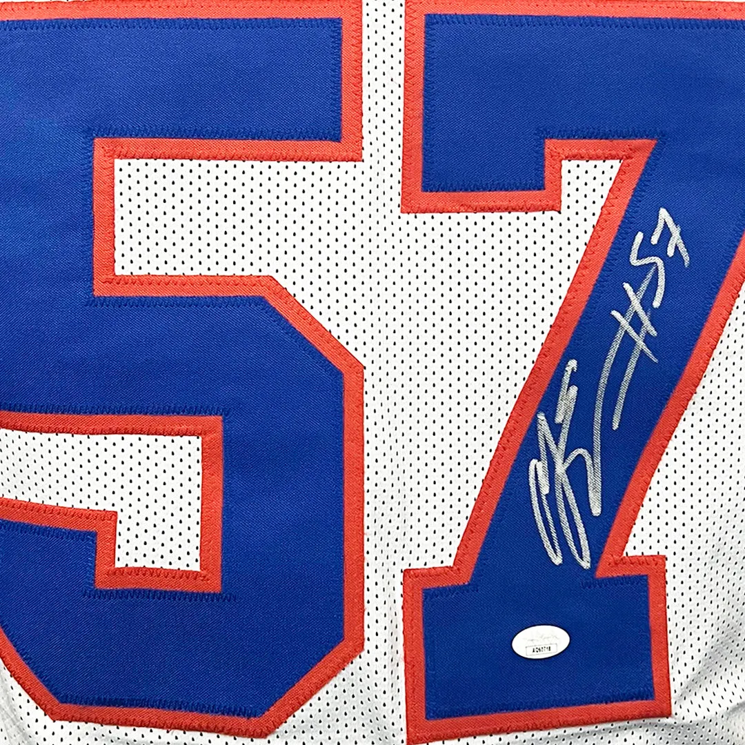 AJ Epenesa Signed Buffalo White Football Jersey (JSA)