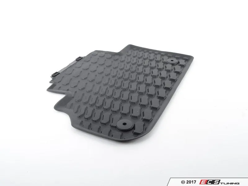 All-Weather Rubber Floor Mat Set - Black with 'SQ5' Logo