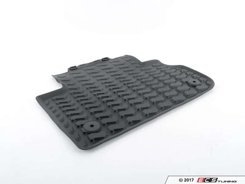 All-Weather Rubber Floor Mat Set - Black with 'SQ5' Logo