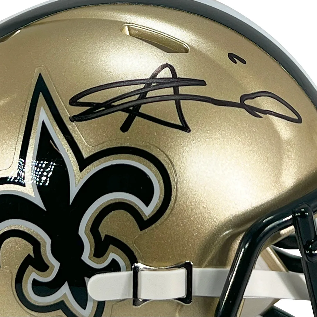 Alvin Kamara Signed New Orleans Saints Speed Mini Football Helmet (Beckett)