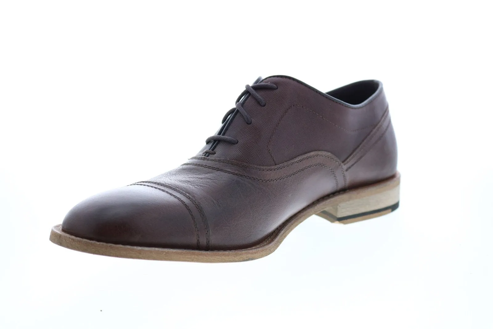 Andrew Marc Henry AMHENRYL-2931 Mens Brown Synthetic Cap Toe Oxfords & Lace Ups Shoes