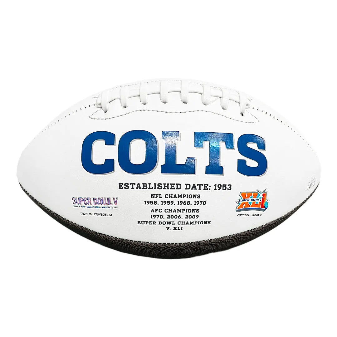 Anthony Richardson Signed Indianapolis Colts Official NFL Team Logo Football (JSA)