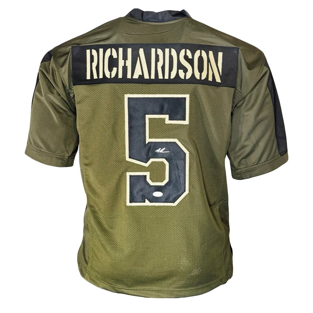 Anthony Richardson Signed Indianapolis Salute to Service Football Jersey (JSA)