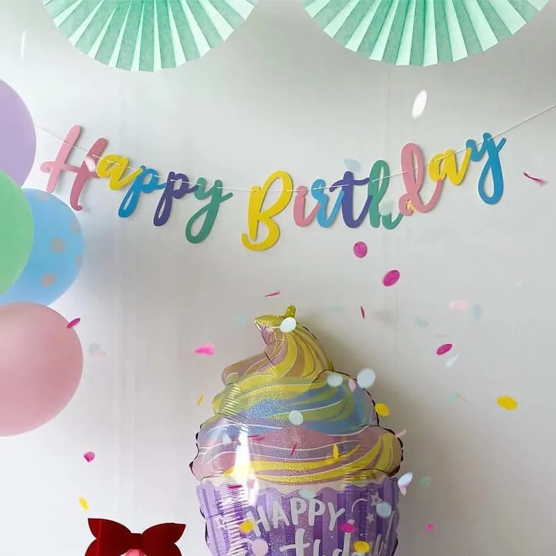 Baby Happy Birthday Colorful Banner