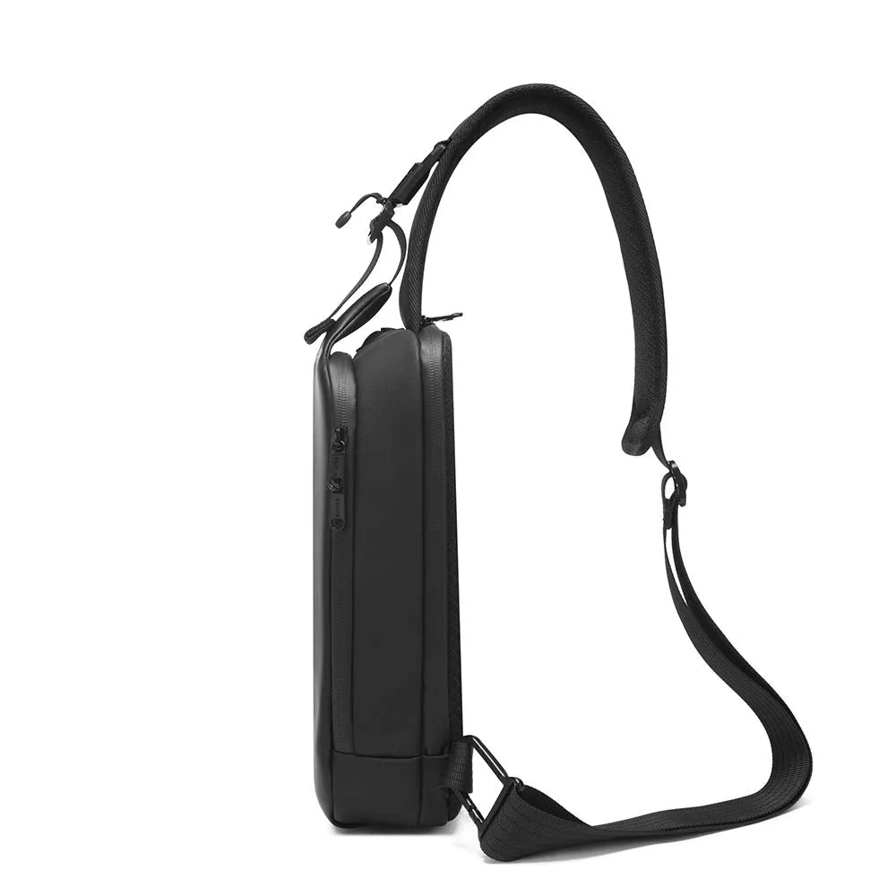 BANGE Unisex Adult Anti-theft Water Resistant Crossbody Shoulder Chest Pack Sling Bag (Black)