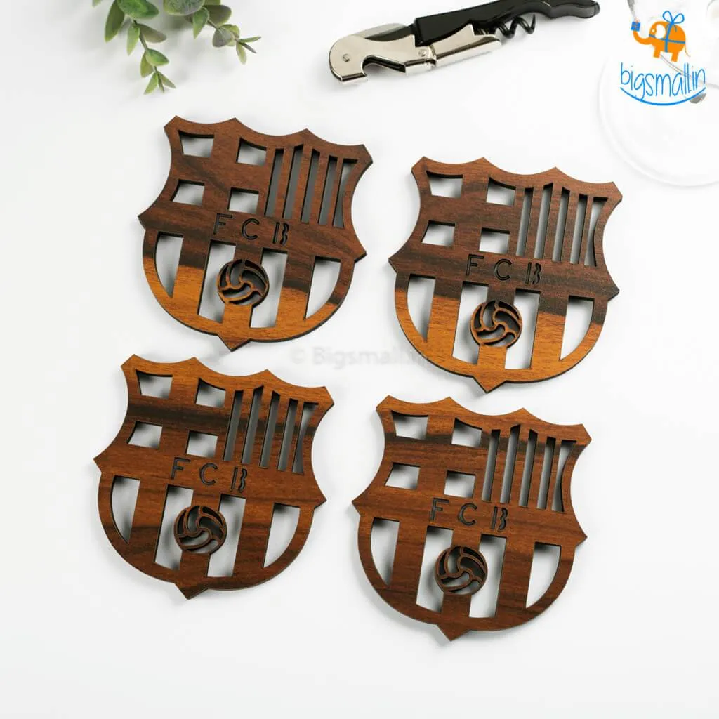 Barcelona Laser Cut Wooden Coasters - Set of 4