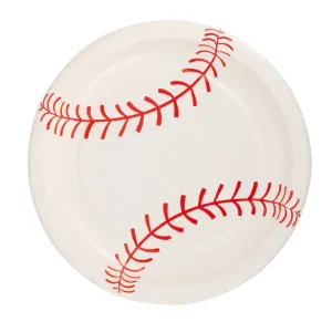 Baseball Ball Shaped Paper Party Plates | Package 8