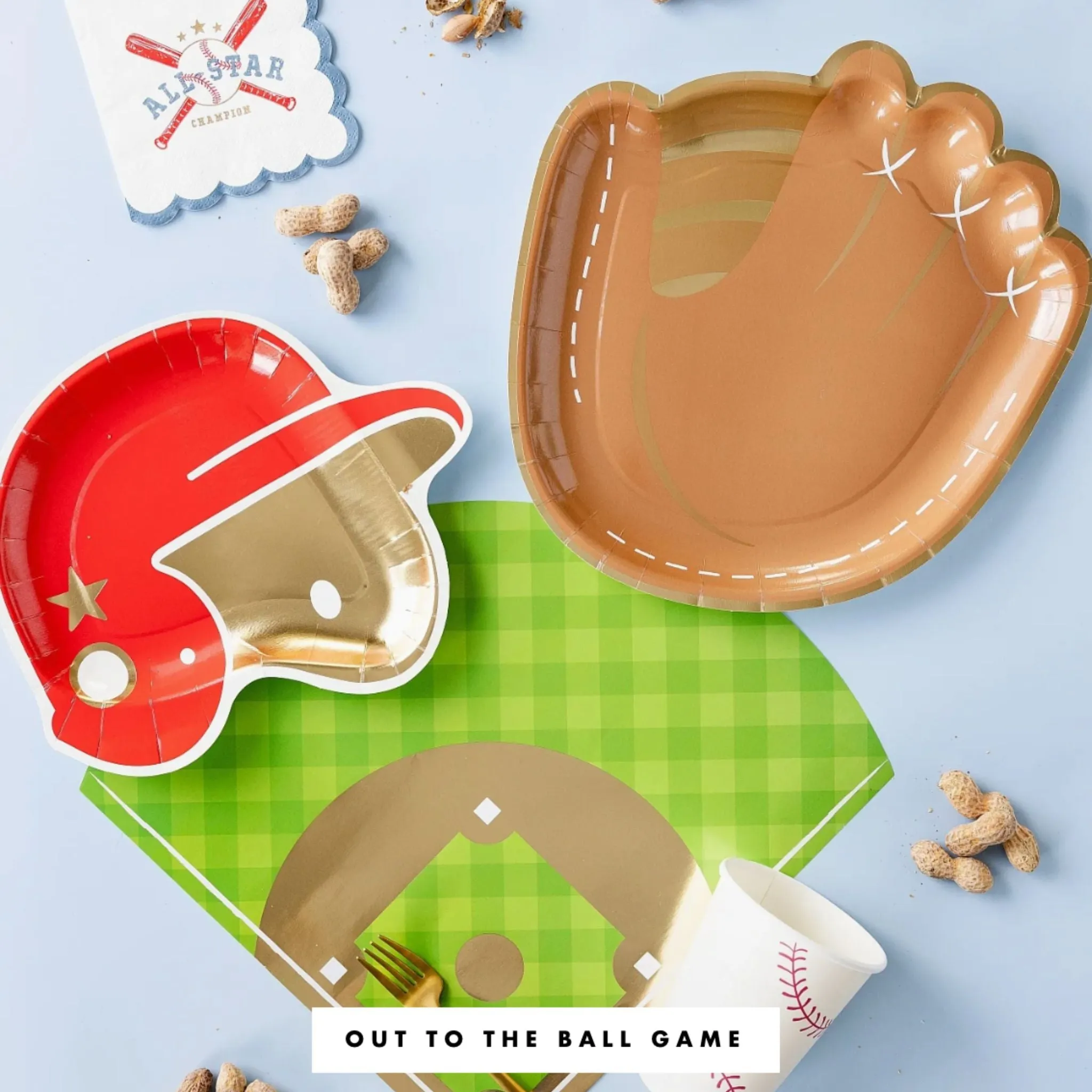 Baseball Ball Shaped Paper Party Plates | Package 8