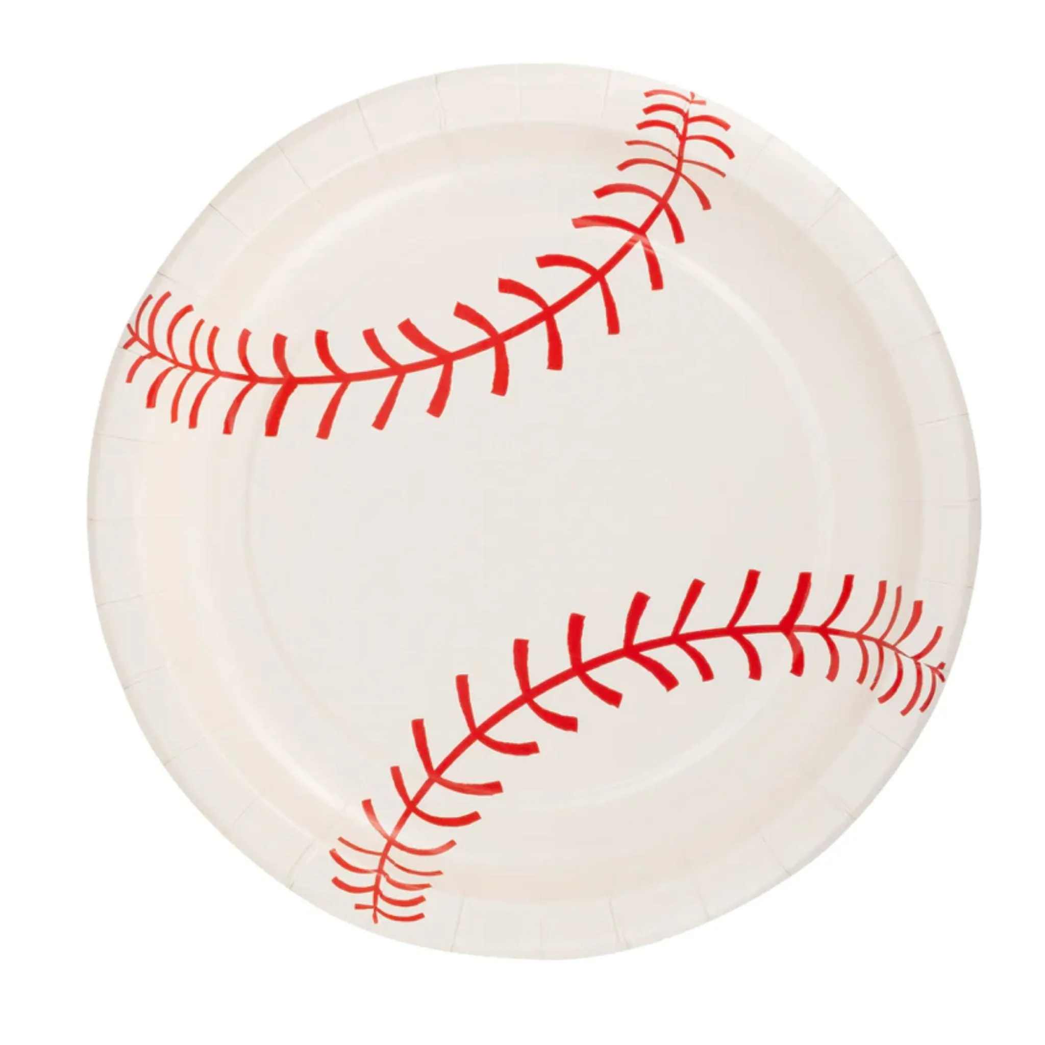 Baseball Ball Shaped Paper Party Plates | Package 8