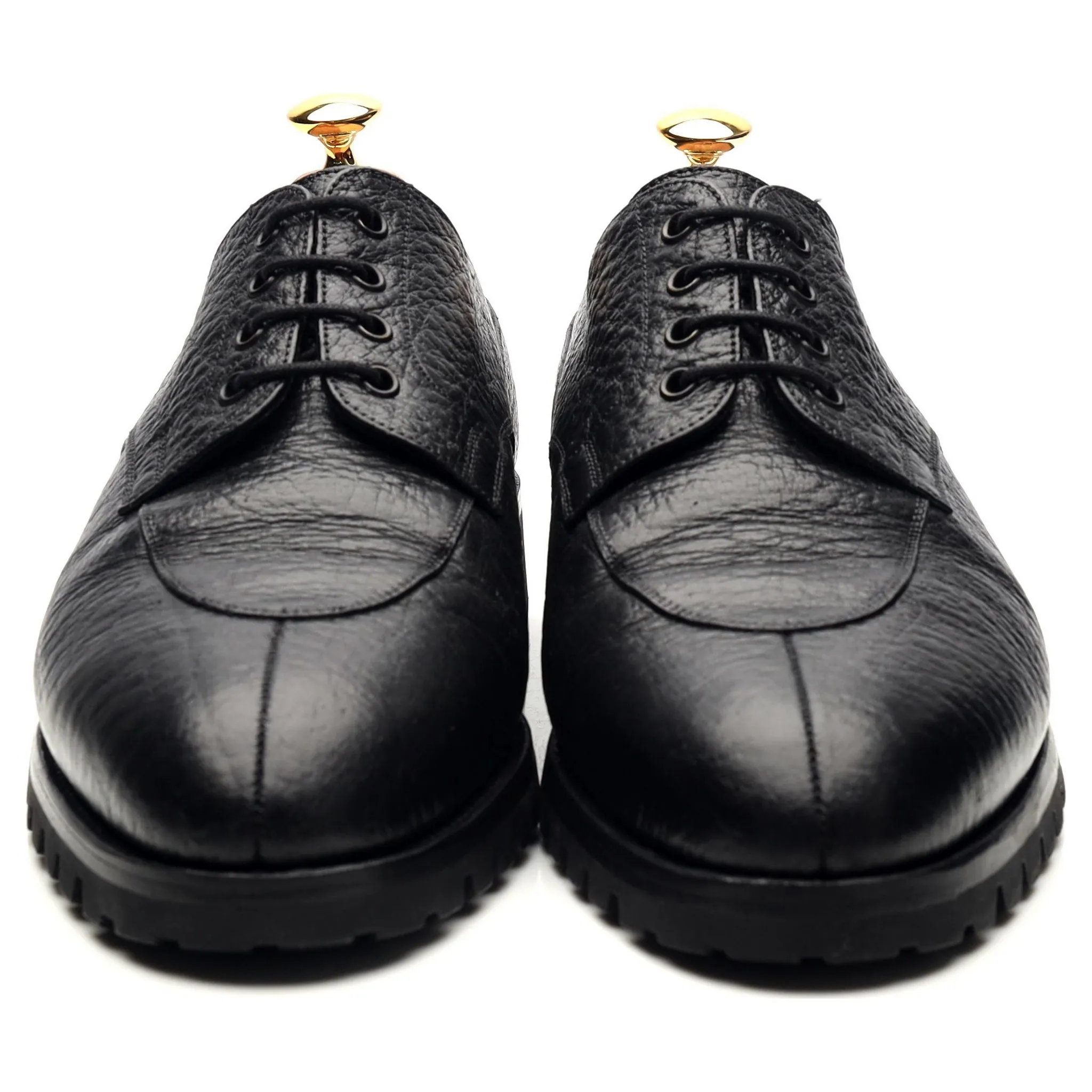 Black Leather Split Toe 10 D UK 10.5