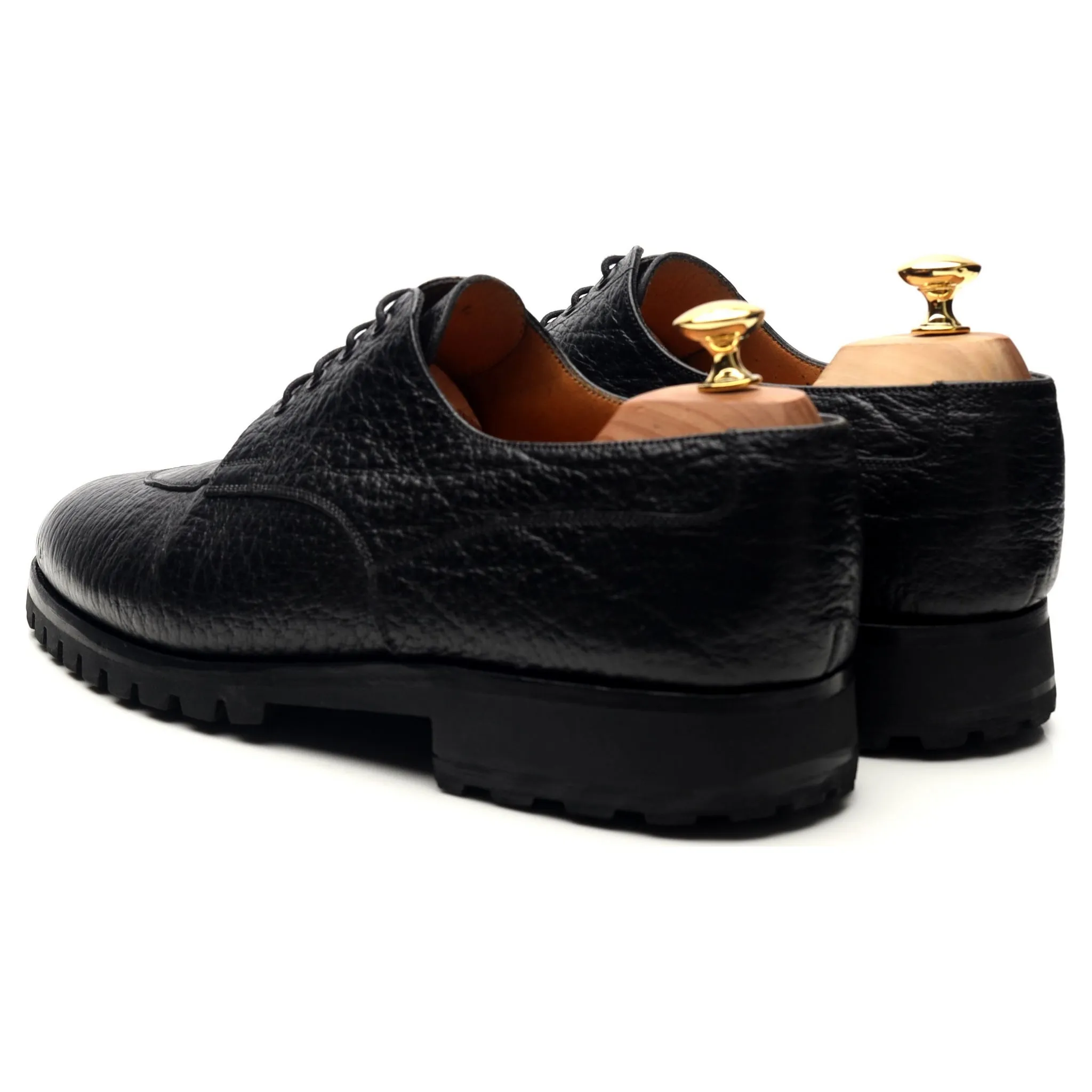 Black Leather Split Toe 10 D UK 10.5