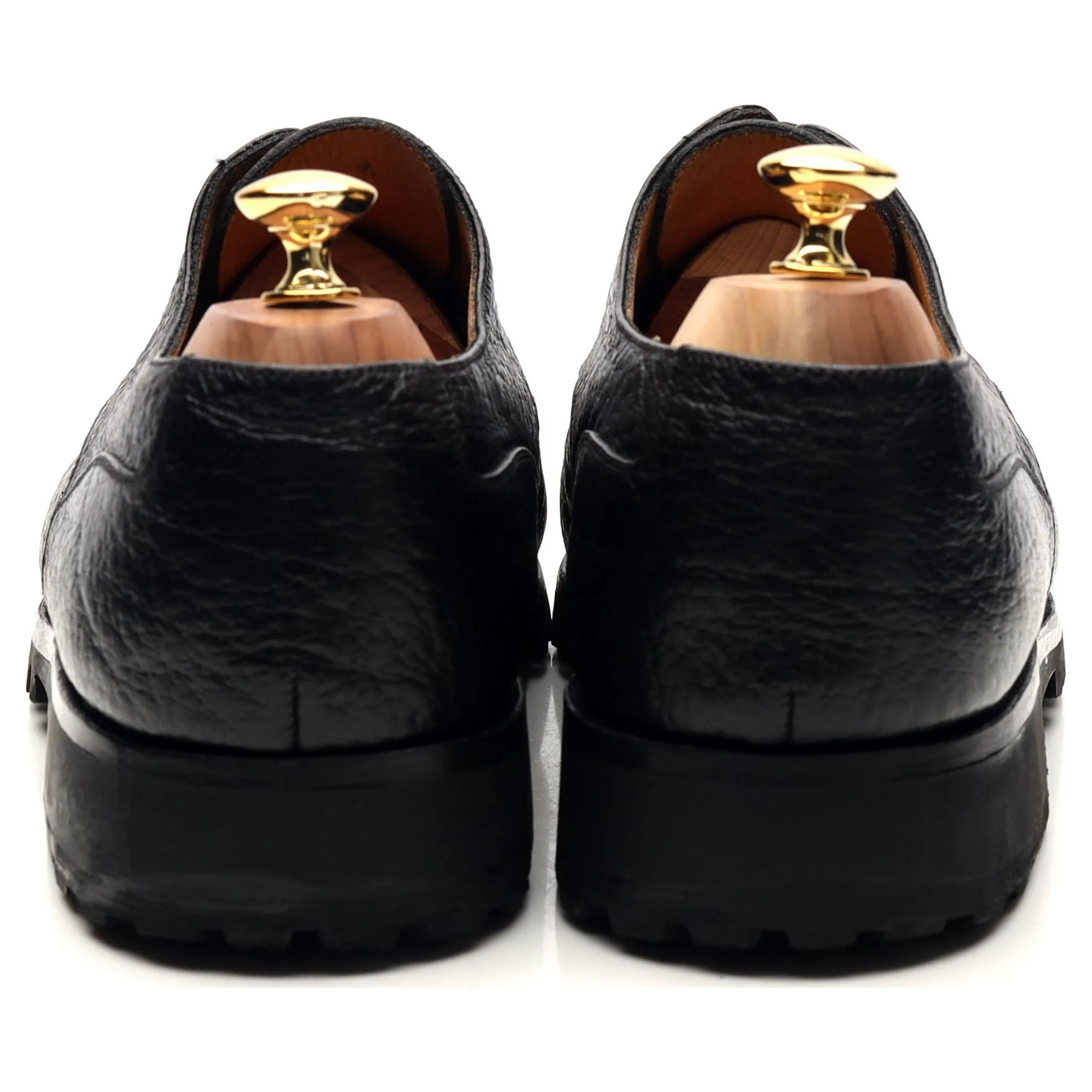 Black Leather Split Toe 10 D UK 10.5